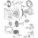 Briggs & Stratton 190400 TO 190499 (2504 - 2767) rewind starter and flywheel assembly diagram