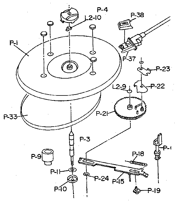 LXI 30491815550 turntable assembly diagram