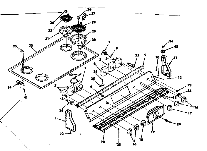 Kenmore 6284528010 control panel and cooktop diagram
