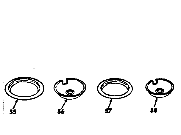 Kenmore 6284528010 optional porcelain pan and chrome ring kit diagram