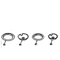 Kenmore 6284518010 optional porcelain pan and chrome ring kit diagram