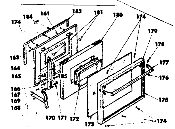 Kenmore 6284528010 door diagram