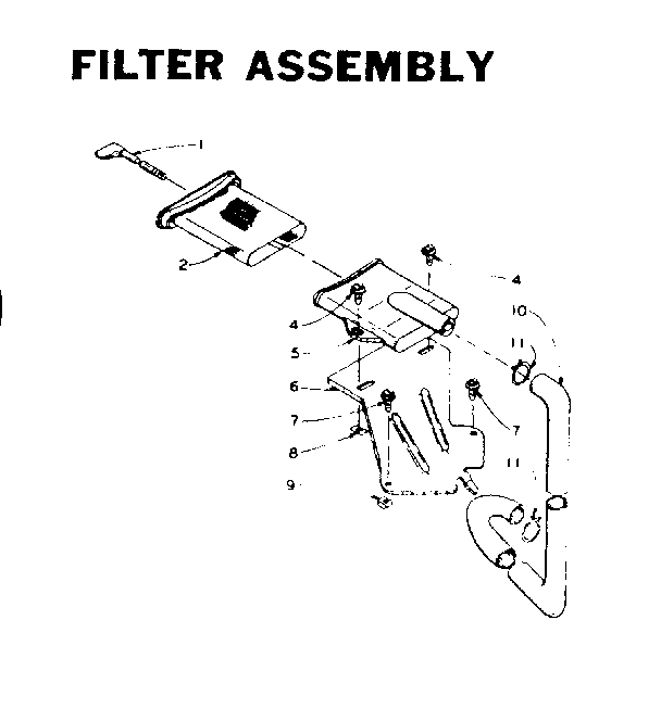 Kenmore 1105815102 filter assembly diagram
