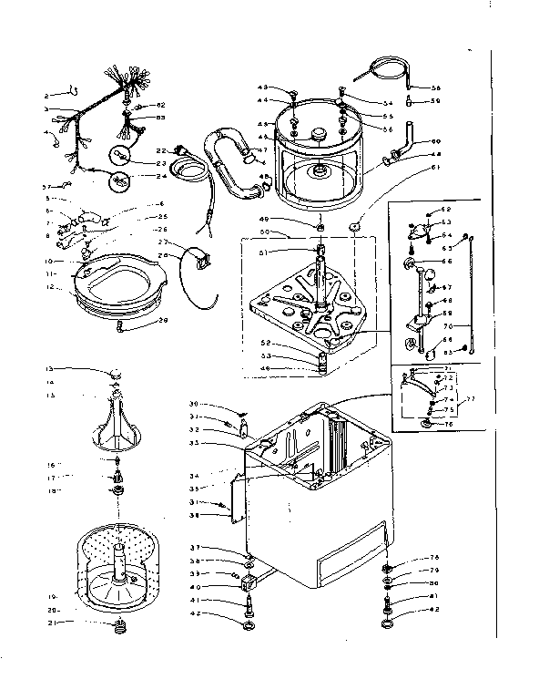 Kenmore 1105815550 machine sub-assembly diagram