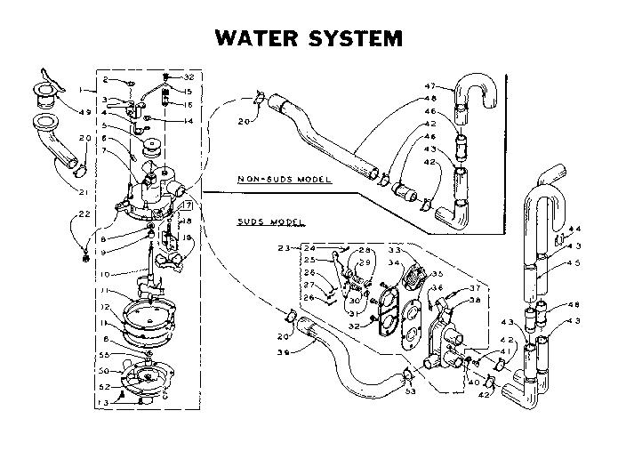 Kenmore 1105815550 water system diagram
