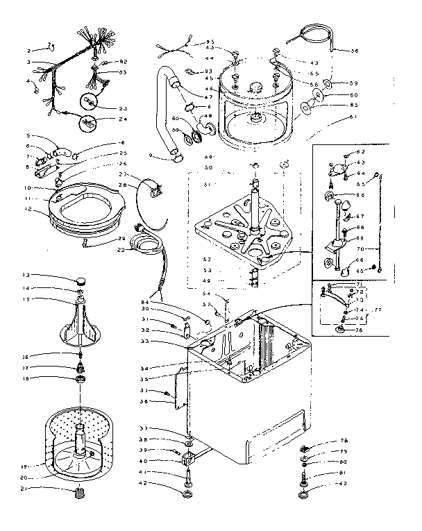 Kenmore 1105815512 machine sub-assembly diagram