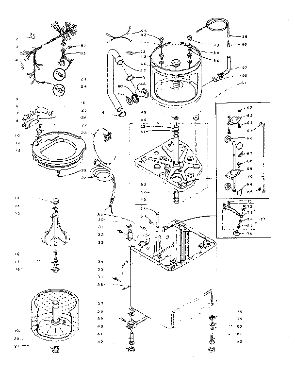 Kenmore 1105815513 machine sub-assembly diagram