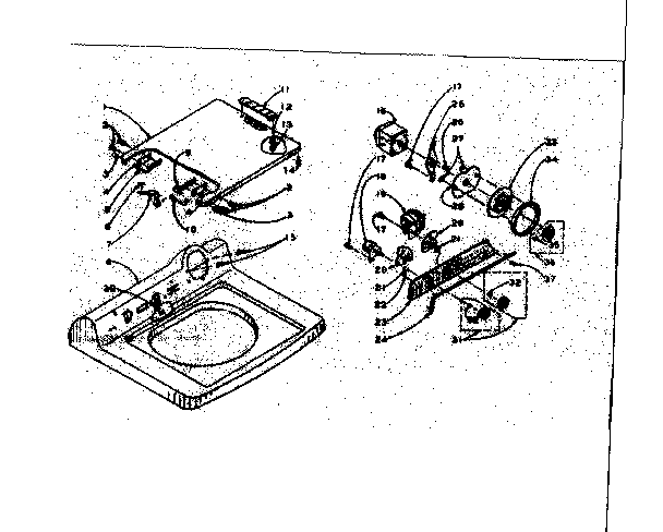 Kenmore 1105815513 machine top assembly diagram
