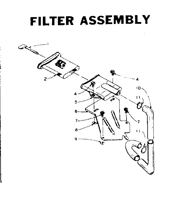 Kenmore 1105815513 filter assembly diagram