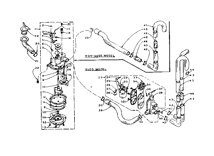 Kenmore 1105815513 water system diagram