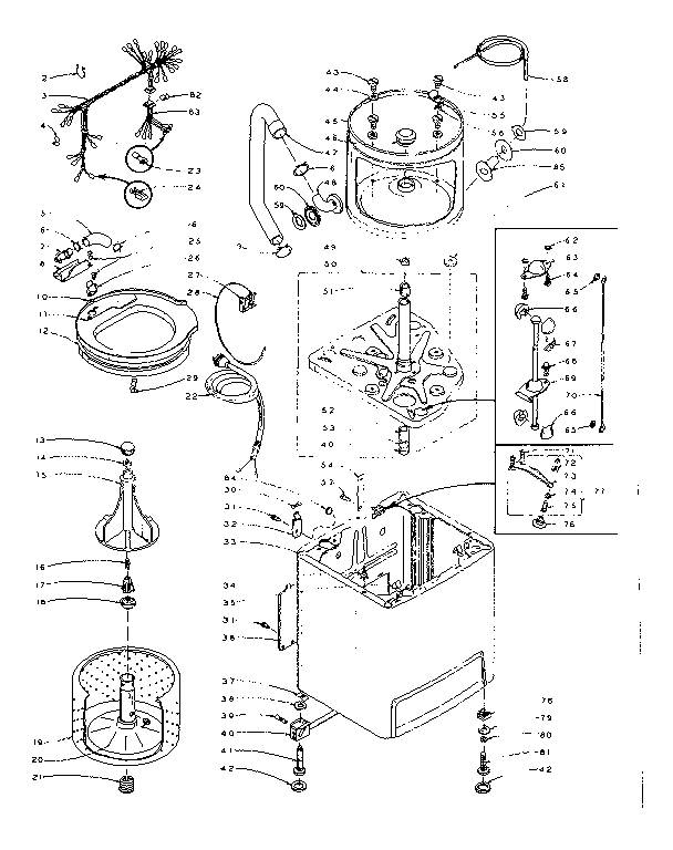 Kenmore 1105814651 machine sub-assembly diagram