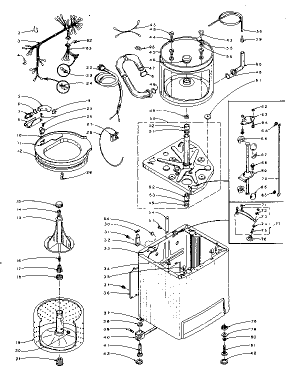 Kenmore 1105815653 machine sub-assembly diagram