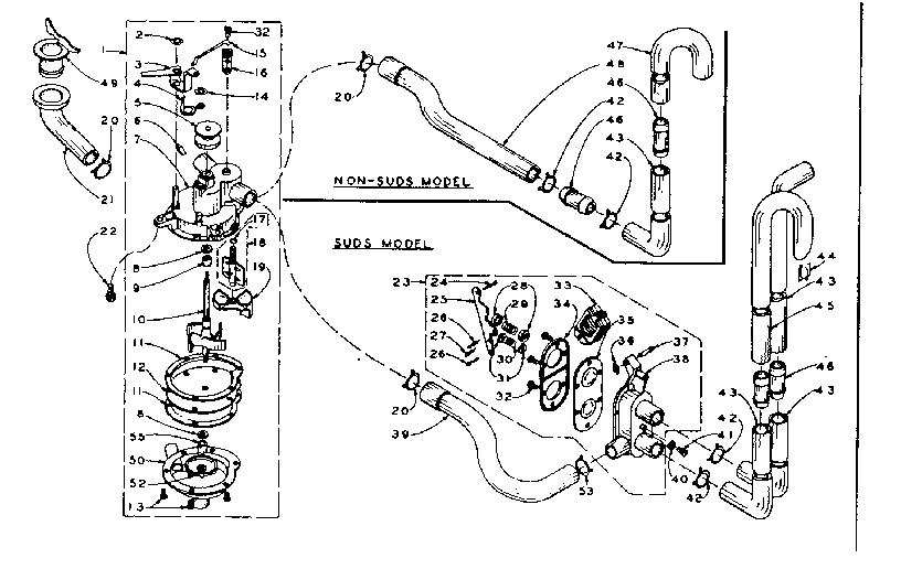 Kenmore 1105814700 water system diagram