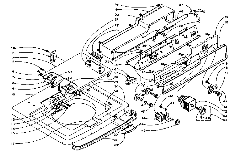 Kenmore 1105814800 machine top assembly diagram