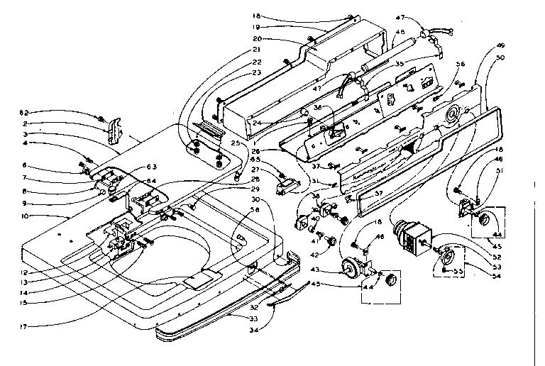 Kenmore 1105814802 machine top assembly diagram