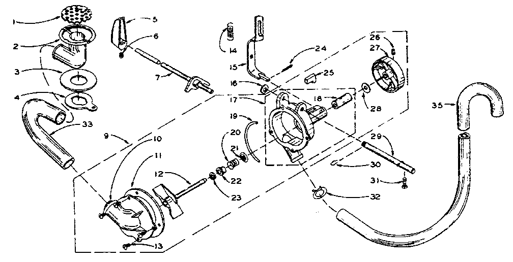 Kenmore 1105902100 pump assembly and pump parts diagram