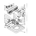 Kenmore 1105904502 top and console assembly diagram