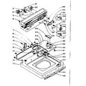 Kenmore 1105904651 top and console assembly diagram