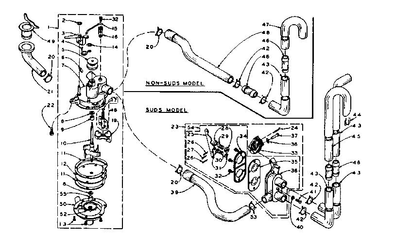 Kenmore 1105904610 water system diagram