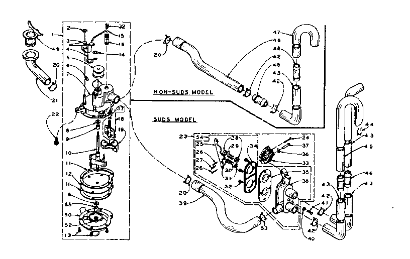 Kenmore 1105904753 water system diagram