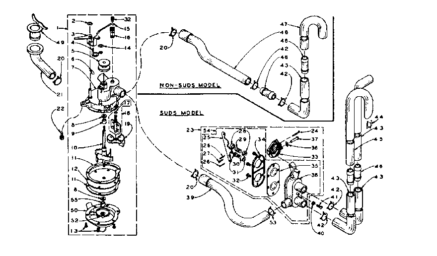 Kenmore 1105904711 water system diagram