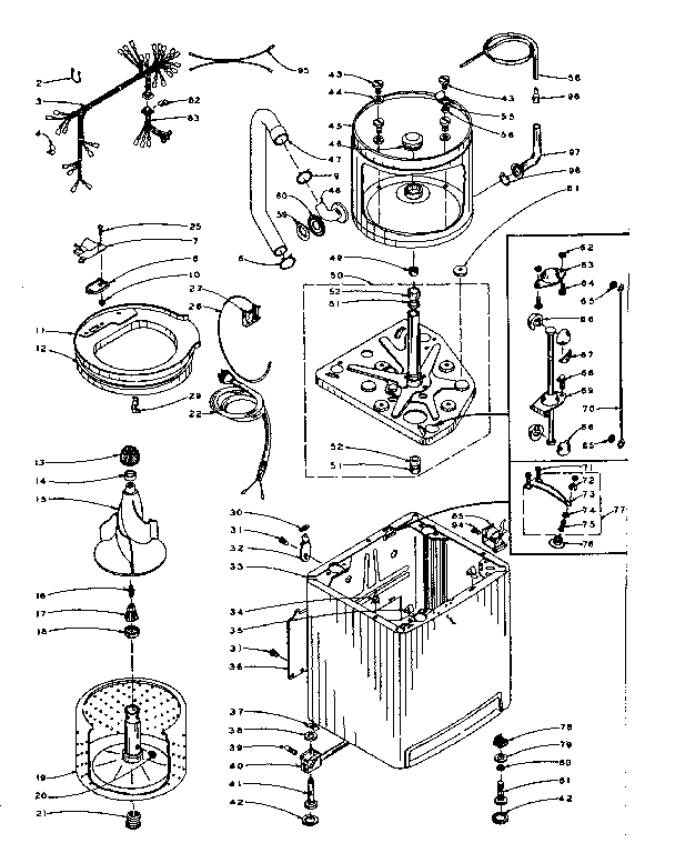 Kenmore 1105904712 machine sub-assembly diagram