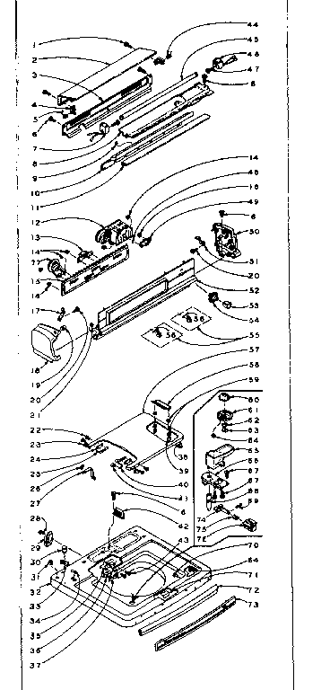 Kenmore 1105904800 top and console assembly diagram