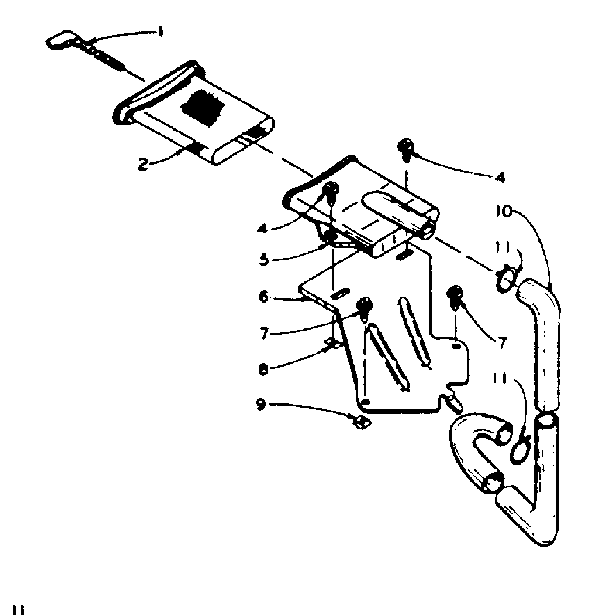 Kenmore 1105905801 filter assembly diagram