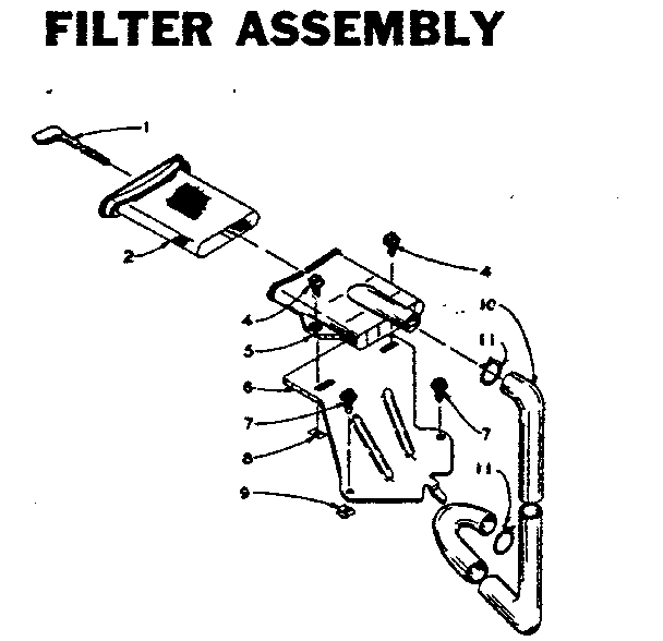 Kenmore 1105904853 filter assembly diagram