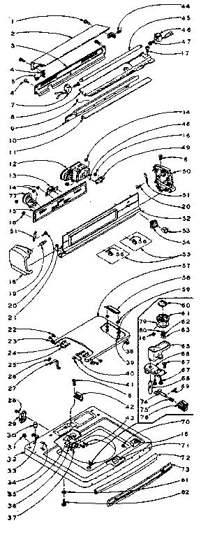 Kenmore 1105904853 top and console assembly diagram