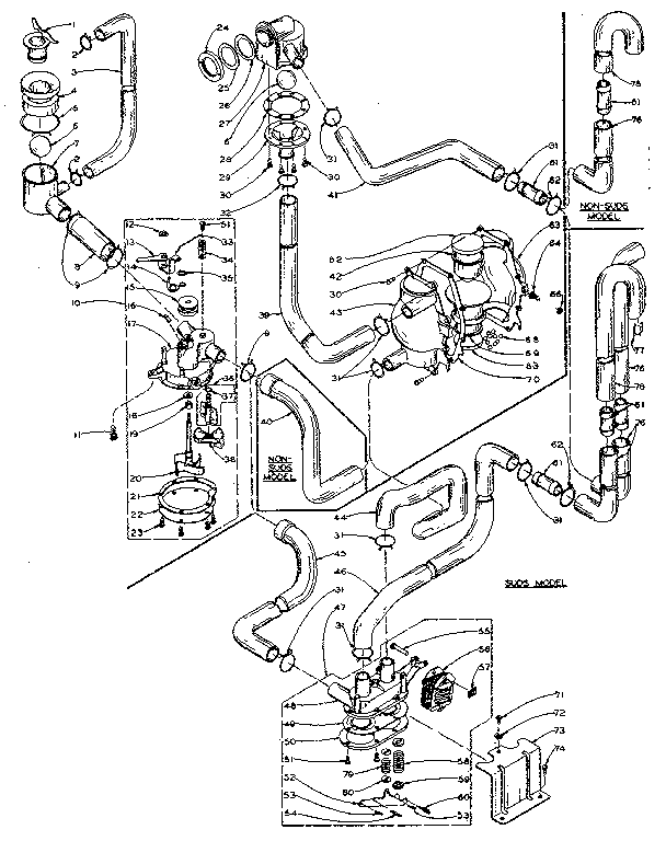 Kenmore 1105905950 water system diagram