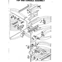 Kenmore 1105904951 top and console assembly diagram