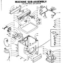 Kenmore 1105907501 machine sub-assembly diagram