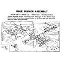 Kenmore 1105907501 dole burner assembly diagram