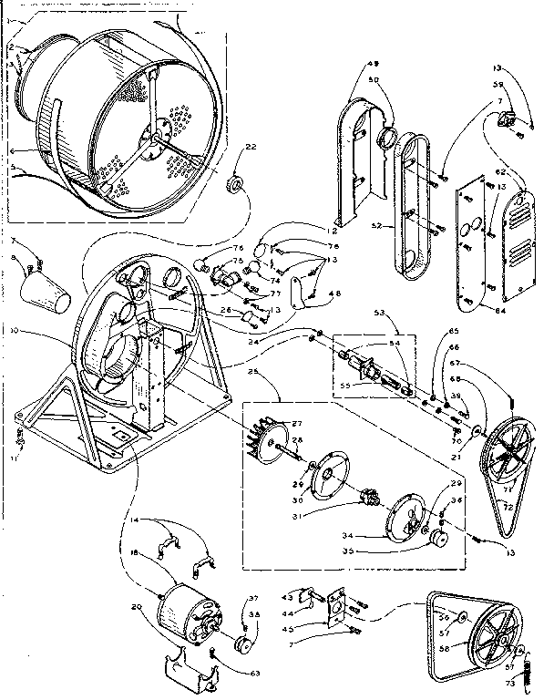 Kenmore 1105907710 base and bulkhead assembly diagram