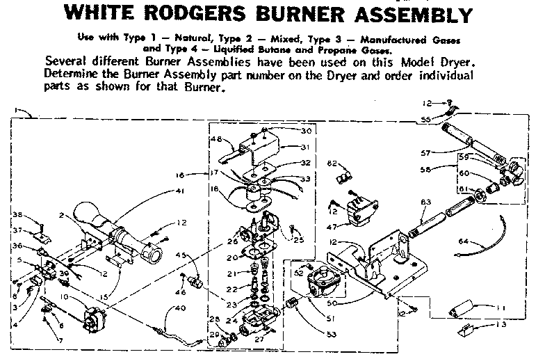Kenmore 1105907710 white rodgers burner assembly diagram