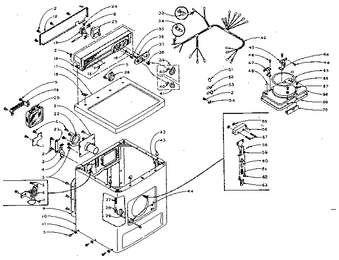 Kenmore 1105908500 machine sub-assembly diagram