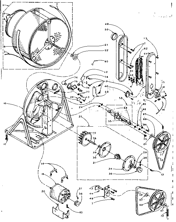 Kenmore 1105908700 base and bulkhead assembly diagram