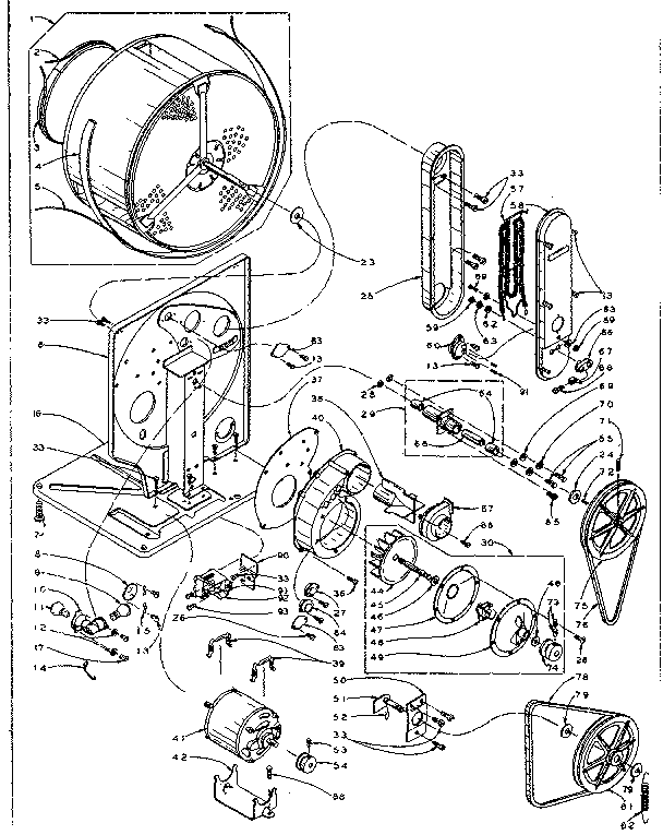 Kenmore 1105908801 base and bulkhead assembly diagram