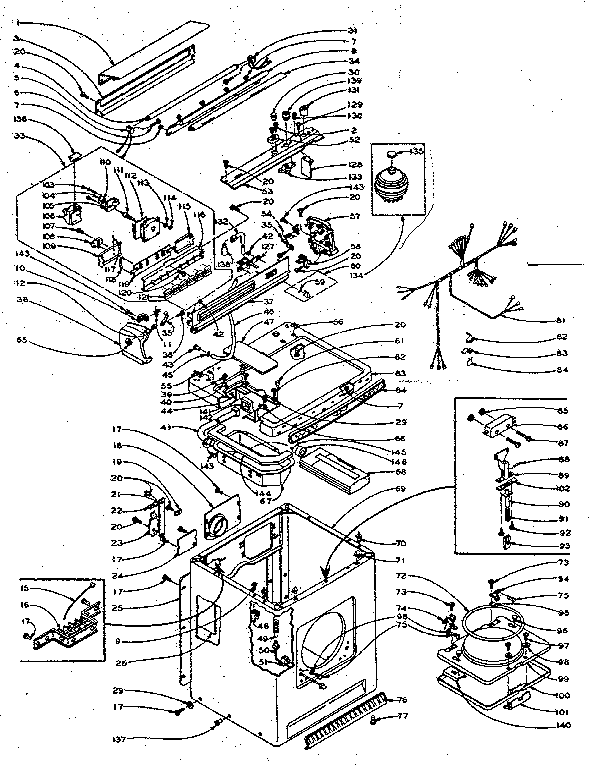 Kenmore 1105908950 machine sub-assembly diagram