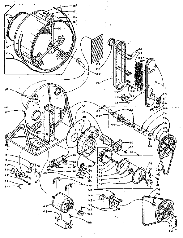 Kenmore 1105908950 base and bulkhead assembly diagram