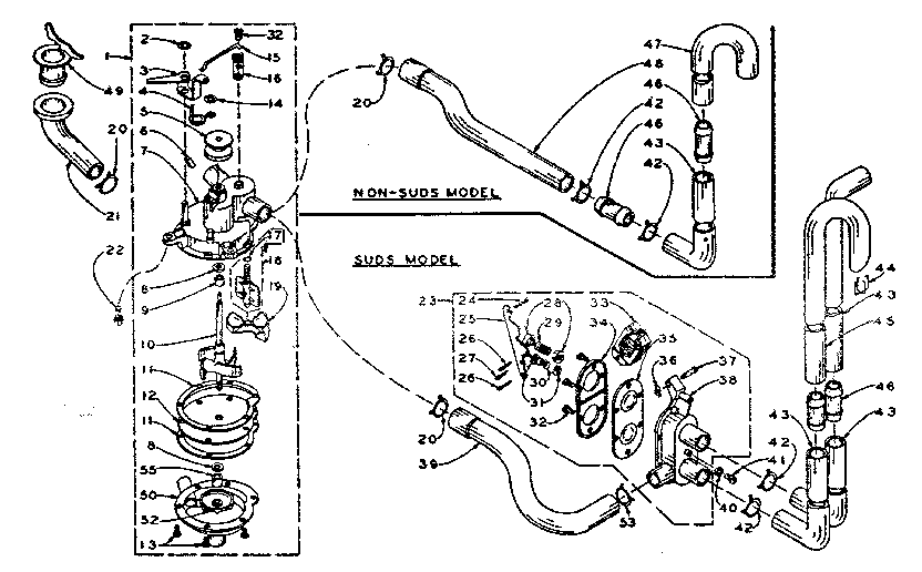 Kenmore 1105914050 water system diagram