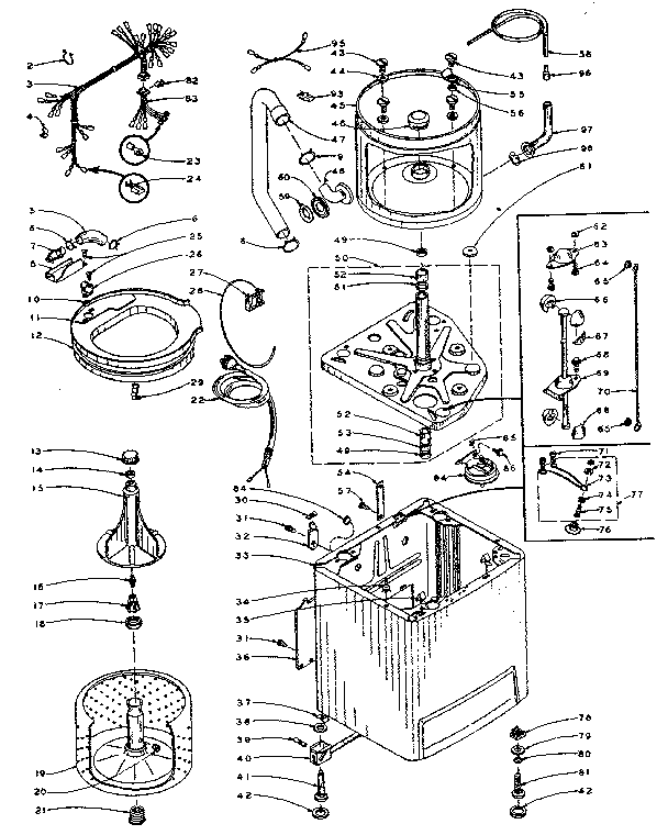 Kenmore 1105914450 machine sub-assembly diagram