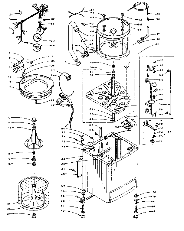 Kenmore 1105914500 machine sub-assembly diagram