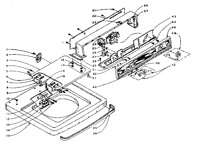 Kenmore 1105914602 machine top assembly diagram