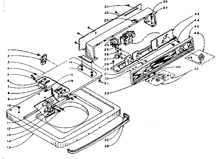 Kenmore 1105915662 machine top assembly diagram