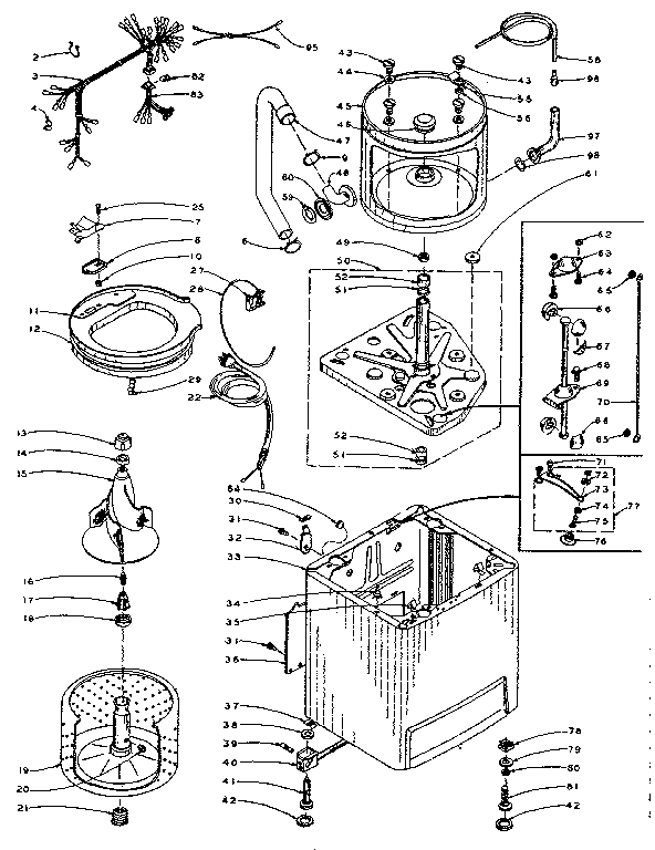 Kenmore 1105915662 machine sub-assembly diagram