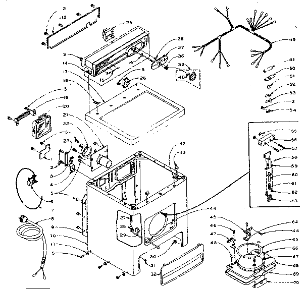 Kenmore 1105917400 machine sub-assembly diagram