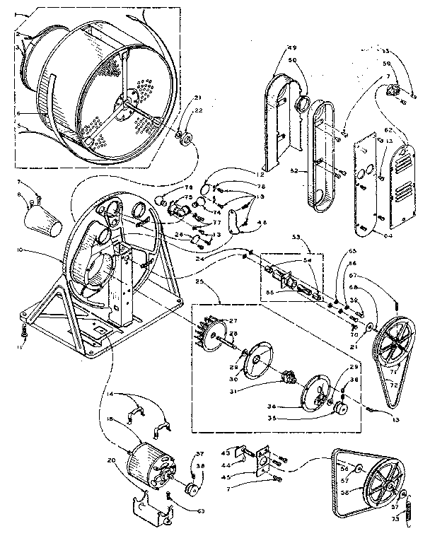 Kenmore 1105917620 base and bulkhead assembly diagram