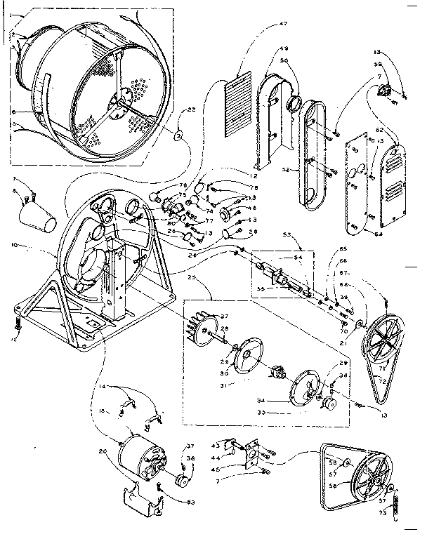 Kenmore 1105917630 base and bulkhead assembly diagram